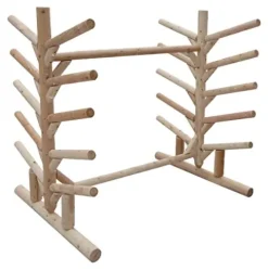 Log Kayak Rack 10 Place SUP Surfboard Rack Unfinished