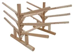 Log Kayak Rack 6 Place SUP and Surfboard Rack Canyon Brown