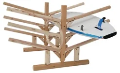 Log Kayak Rack 6 Place SUP and Surfboard Rack Canyon Brown