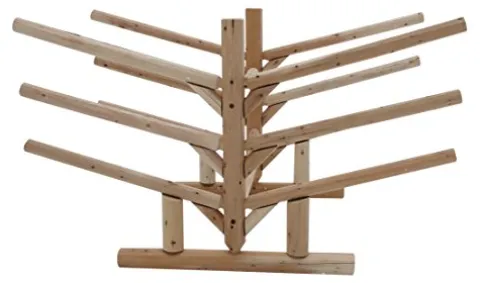 Log Kayak Rack 6 Place SUP and Surfboard Rack Canyon Brown