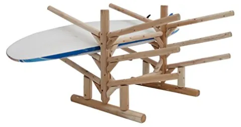 Log Kayak Rack 6 Place SUP and Surfboard Rack Canyon Brown