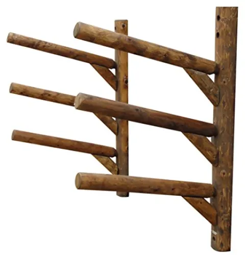 Log Kayak Rack 3 Place SUP and Surfboard Wall-Mounted Rack Canyon Brown