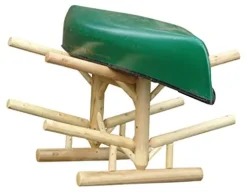 Log Kayak Rack 4 Place Unfinished