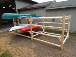 Log Kayak Rack Commercial Kayak Storage Rack Unfinished