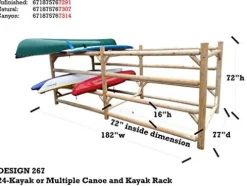 Log Kayak Rack Commercial Kayak Storage Rack Unfinished
