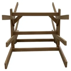 Log Kayak Rack Double Sided Freestanding Recycled Poly Kayak Rack Nutmeg Brown