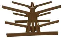 Log Kayak Rack Double Sided Freestanding Recycled Poly Kayak Rack Nutmeg Brown