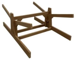 Log Kayak Rack Double Sided Freestanding Recycled Poly Kayak Rack Nutmeg Brown