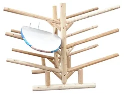 Log Kayak Rack Low 6 Place Kayak or SUP Rack Unfinished