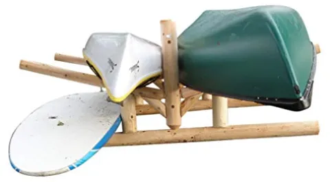 Log Kayak Rack Lowest 2-Canoe + 2-Kayak/SU Canyon Brown