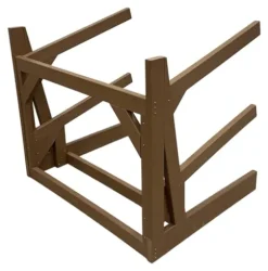 Log Kayak Rack One-Sided Recycled Poly Kayak Rack Nutmeg Brown