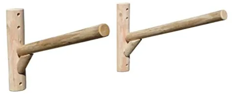 Log Kayak Rack 1-Place Wall Kayak/Canoe Rack Canyon Brown