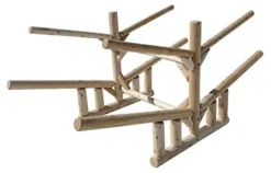 Log Kayak Rack 2-Sunfish Sailboat + 2 Canoes or Kayak Rack Unfinished