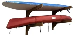 Log Kayak Rack Wall Kayak Holder Nutmeg Brown