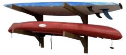 Log Kayak Rack Wall Kayak Holder Nutmeg Brown
