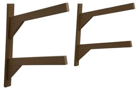 Log Kayak Rack Wall Kayak Holder Nutmeg Brown