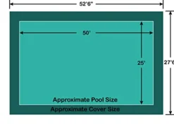 Loop – Loc 30′ x 50′ Rectangle Loop-Loc II Super Dense Mesh In-Ground Pool Safety Cover Green