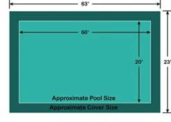 Loop – Loc 20′ x 60′ Rectangle Loop-Loc II Super II Mesh In-Ground Pool Safety Cover Green