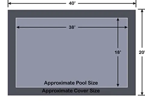 Loop – Loc 18′ x 38′ Rectangle Loop-Loc II Super Dense Mesh In-Ground Pool Safety Cover Gray