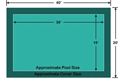 Loop – Loc 18′ x 38′ Rectangle Ultra-Loc III Solid Green In-Ground Pool Safety Cover Green