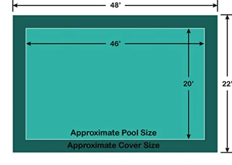 Loop – Loc 20′ x 46′ Rectangle Ultra-Loc III Solid Green In-Ground Pool Safety Cover Green
