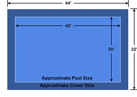 Loop – Loc 20′ x 42′ Rectangle Ultra-Loc III Solid Blue In-Ground Pool Safety Cover