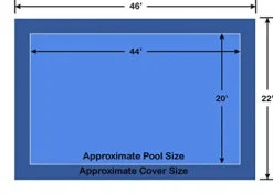 Loop – Loc 20′ x 44′ Rectangle Ultra-Loc III Solid Blue In-Ground Pool Safety Cover Blue