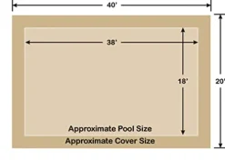 Loop – Loc 18′ x 38′ Rectangle Ultra-Loc III Solid In-Ground Pool Safety Cover Tan