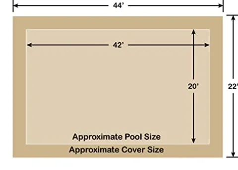 Loop – Loc 20′ x 42′ Rectangle Ultra-Loc III Solid In-Ground Pool Safety Cover Tan