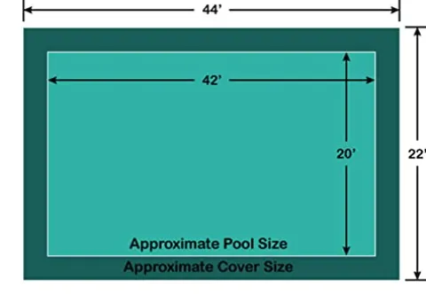 Loop-Loc 20′ x 42′ Rectangle Loop-Loc II Super Dense Mesh In-Ground Pool Safety Cover Green