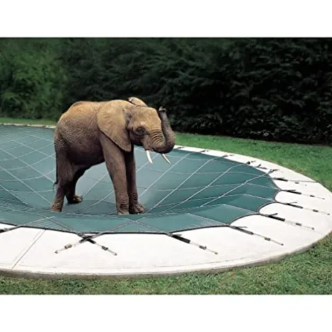 Loop-Loc 20′ x 40′ Rectangle Ultra-Loc III Solid with Drain Panels In-Ground Pool Safety Cover Green