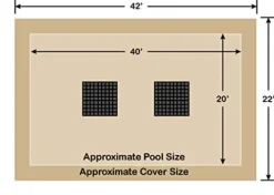 Loop-Loc 20′ x 40′ Rectangle Ultra-Loc III Solid Tan In-Ground Pool Safety Cover
