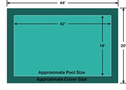 Loop-Loc 18′ x 42′ Rectangle Ultra-Loc III Solid In-Ground Pool Safety Cover Green