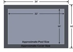 Loop-Loc Aqua-Xtreme Mesh 16′ x 32′ Rectangle Pool Safety Cover Navy