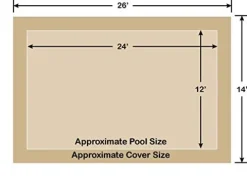 Loop-Loc Rectangle Loop-Loc II Super Mesh In-Ground Pool Safety Cover Tan