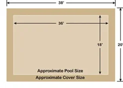 Loop-Loc Rectangle Pool Safety Cover 18′ x 36′ Tan Super Dense Mesh