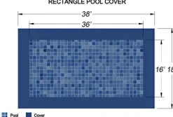 Loop-Loc Safety Swimming Pool Cover Super Dense II Mesh 16×36 Rectangle Blue