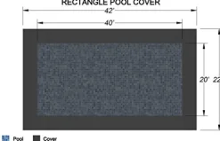 Loop-Loc Super Mesh In-Ground Pool Safety Cover Gray 22′ x 42′