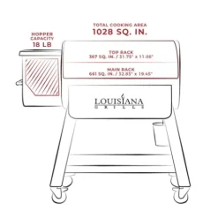 Louisiana Grills 1000 Black Label Series Portable Outdoor Bluetooth Pellet Grill Black