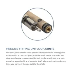 LUCASI Custom 58″ Sneaky Pete Pool Cue with Upgraded Low Deflection Shaft, Birdseye Maple Natural