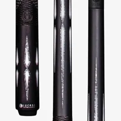 LUCASI LP20 Cue Midnight Black Bone/Silver Inlay Points, Pinnacle Shaft