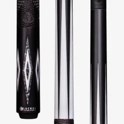 LUCASI LUXP1 Lux Cue Midnight Black Silver Inlay