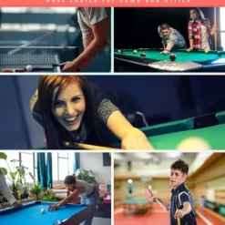 LWDUDE Upgraded 5.5 FT Portable Pool Table Blue