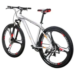 LZBIKE Aluminum Alloy Mountain Bike 21 Speed Shock Absorption Silver