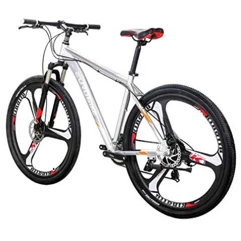 LZBIKE Aluminum Alloy Mountain Bike 21 Speed Shock Absorption Silver