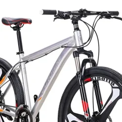 LZBIKE Aluminum Alloy Mountain Bike 21 Speed Shock Absorption Silver