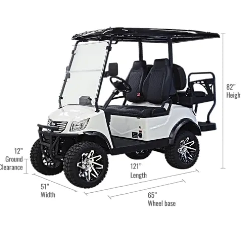 M MASSIMO MOTOR Electric Golf Cart Red