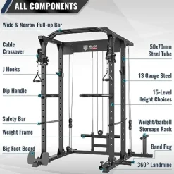 MAJOR LUTIE Fitness PLM03 All-in-One Power Cage Red