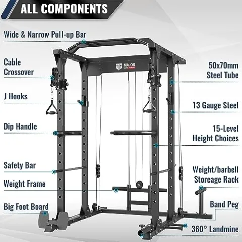 MAJOR LUTIE Fitness PLM03 All-in-One Power Cage Red