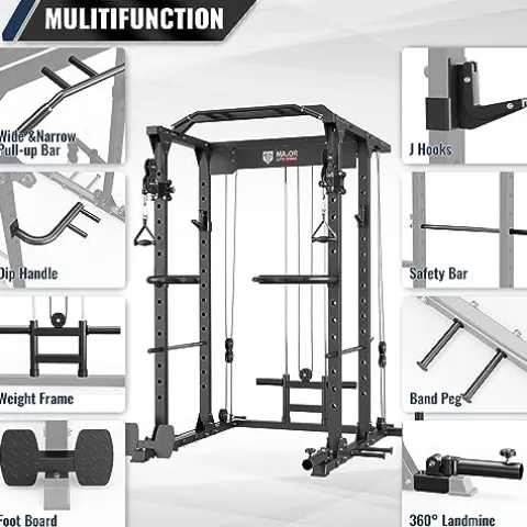 MAJOR LUTIE Fitness PLM03 All-in-One Power Cage Red